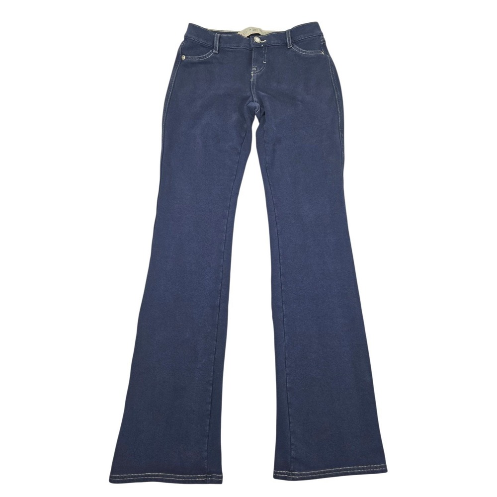 Vanilla Jeans Womens Size 5 Flare Leg Bootcut Dark Blue Stretch Knit Jeggings